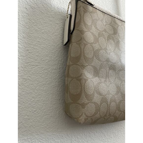Coach Monogram Signature Shoulder Crossbody Bag Tan - Picture 8 of 12